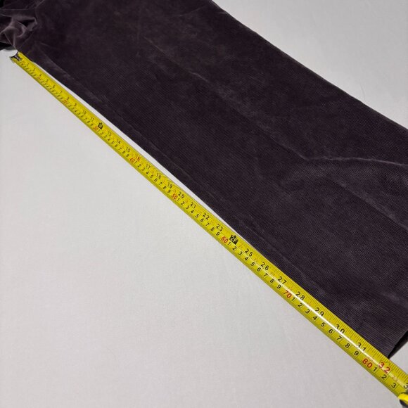 Perry Ellis Corduroy Pants Men's 34x32 Dark Brown Preppy Soft Stretch Flat Front - Picture 11 of 12